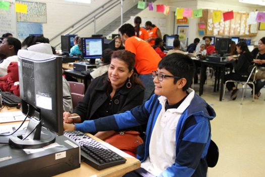 Participants in the CFY program at Markham Middle School in Los Angeles