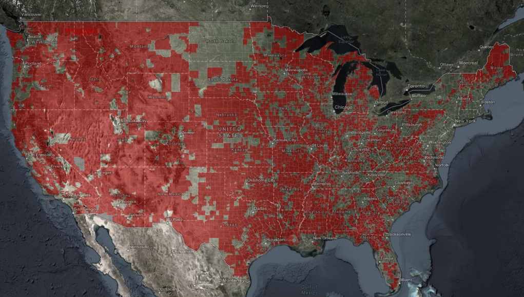 Fcc Broadband Availability Map Ntia Creates First Interactive Map To Help Public See The Digital Divide  Across The Country | National Telecommunications And Information  Administration