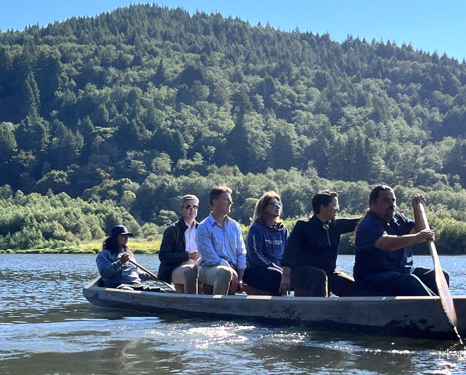 People rowing on a boat